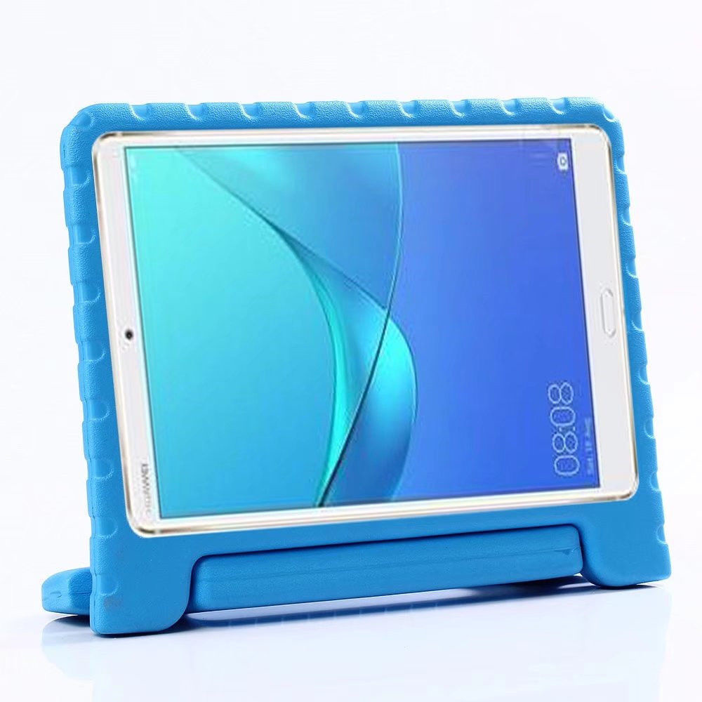 Case2go - Hoes geschikt voor Huawei MediaPad M5 Lite 8 - Schokbestendige case met handvat - Licht Blauw afbeelding