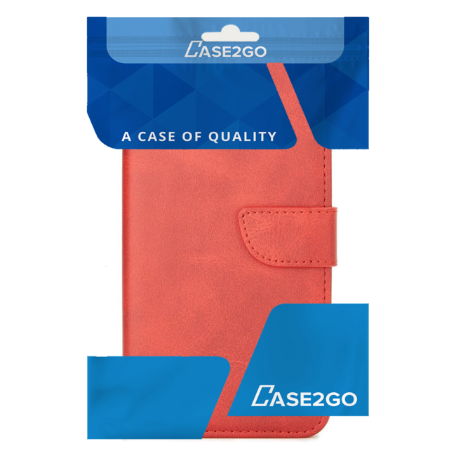 Case2go - Hoesje geschikt voor Huawei P40 - Wallet Book Case -  Ruimte voor 3 pasjes - Rood