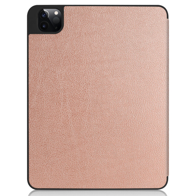 Tablethoes geschikt voor Apple iPad Pro 11 (2022/2021/2020/2018)  - Tri-Fold Book Case - Apple Pencil Houder - Rose Goud