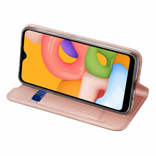 Hoesje geschikt voor Samsung Galaxy A01 - Dux Ducis Skin Pro Book Case - RosÃ© Goud