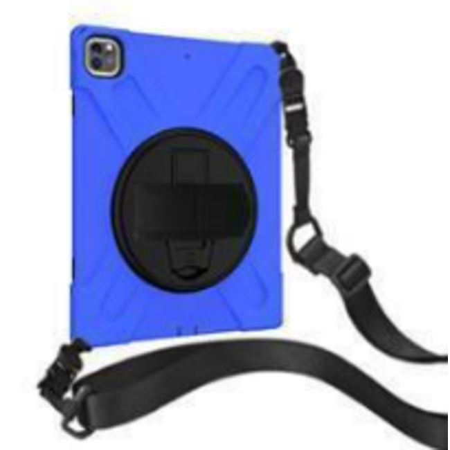 Tablet hoes geschikt voor iPad Pro 11 (2018/2020) Cover - Hand Strap Armor Case - Blauw