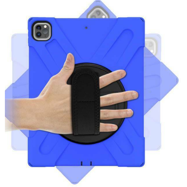 Tablet hoes geschikt voor iPad Pro 11 (2018/2020) Cover - Hand Strap Armor Case - Blauw