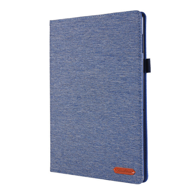 Tablet hoes geschikt voor Lenovo Tab E10 hoes - Book Case met Soft TPU houder - Blauw