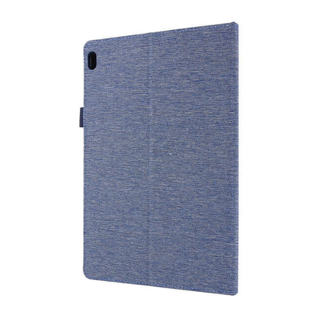 Tablet hoes geschikt voor Lenovo Tab E10 hoes - Book Case met Soft TPU houder - Blauw