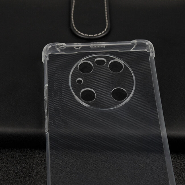 Hoesje + Screenprotector geschikt voor Huawei Mate 40 Pro - Clear Soft Case - Siliconen Back Cover - Shock Proof TPU - Transparant