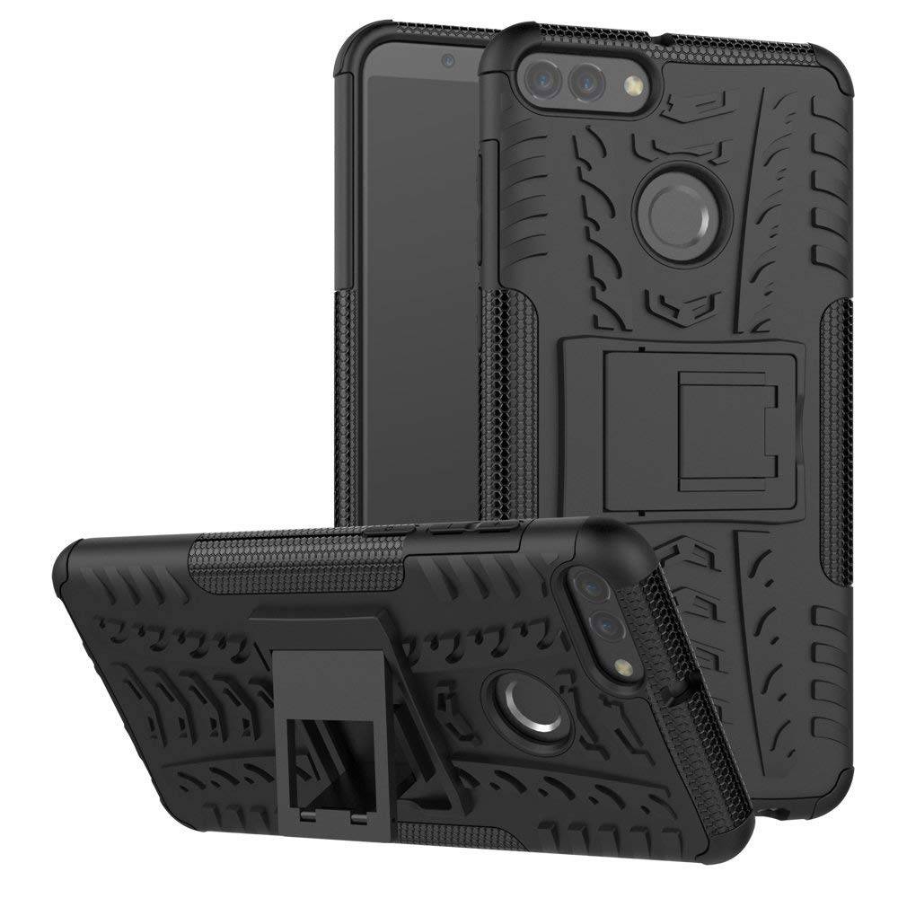 Schokbestendige Back Cover - Huawei Y9 2018 - Zwart afbeelding