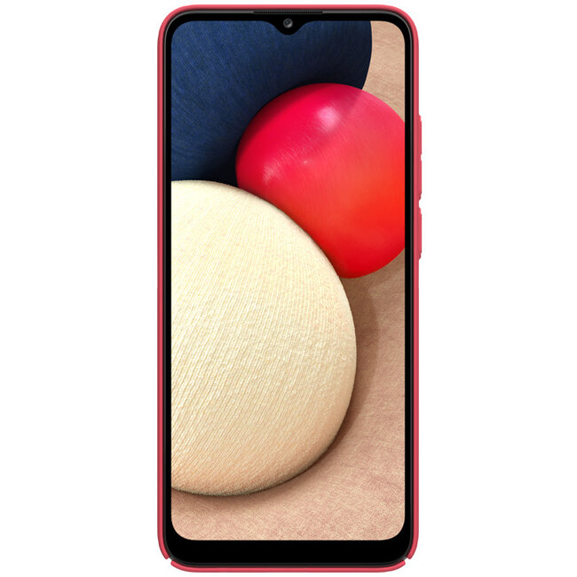 Nillkin - Hoesje geschikt voor Samsung Galaxy A02S -Super Frosted Shield - Back Cover - Rood