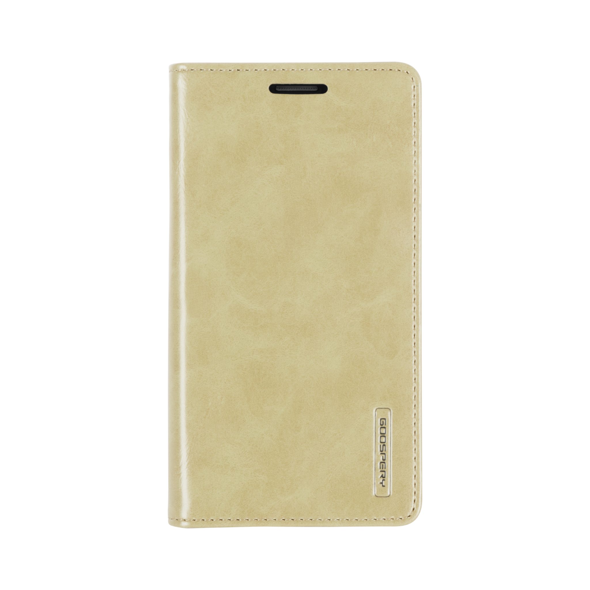 Telefoonhoesje geschikt voor Apple iPhone 13 Pro Max - Blue Moon Flip Case - Met pasjeshouder - Goud afbeelding