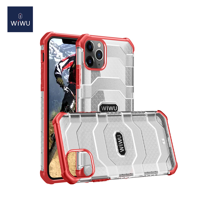 WiWu - Hoesje geschikt voor Apple iPhone 12 Mini - Voyager Case - Schokbestendige Back Cover - Rood afbeelding