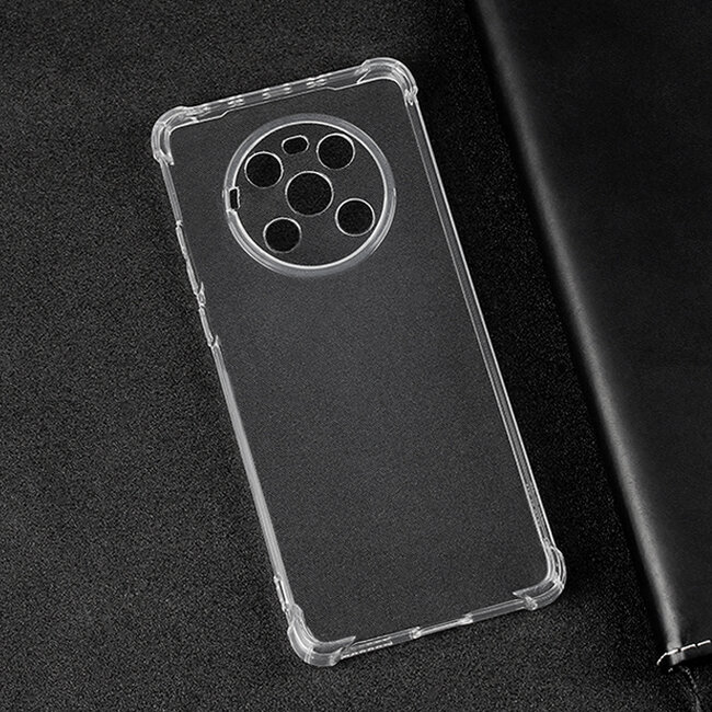 Hoesje Screenprotector geschikt voor Huawei Mate 40 - Clear Soft Case - Siliconen Back Cover - Shock Proof TPU - Transparant