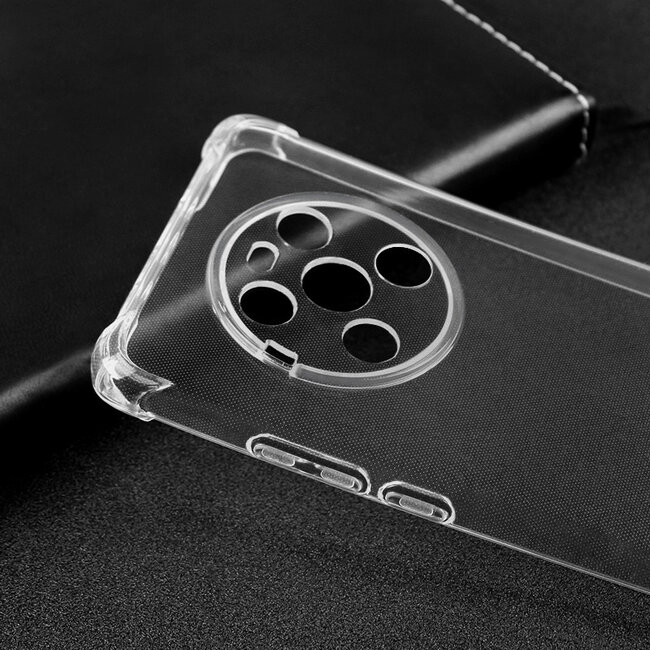 Hoesje Screenprotector geschikt voor Huawei Mate 40 - Clear Soft Case - Siliconen Back Cover - Shock Proof TPU - Transparant