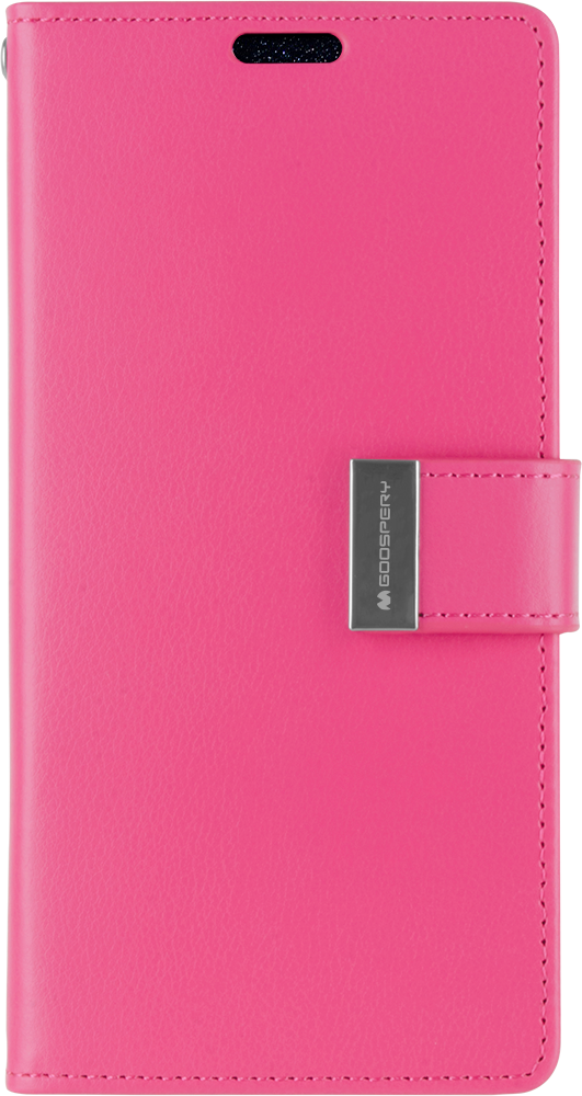 Telefoonhoesje geschikt voor Apple iPhone 13 Mini - Goospery Rich Diary Case - Hoesje met Pasjeshouder - Magenta afbeelding