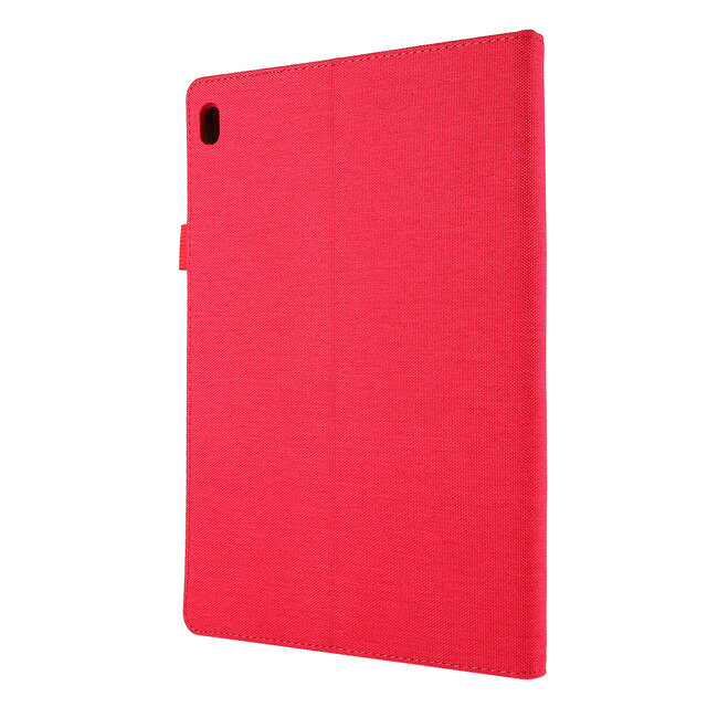 Tablet hoes geschikt voor Lenovo Tab E10 hoes - Book Case met Soft TPU houder - Rood