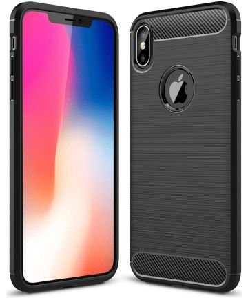 Hoesje geschikt voor iPhone XS Max - Zwart afbeelding