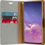 Hoesje geschikt voor Galaxy A72 5G - Mercury Canvas Diary Wallet Case - Hoesje met Pasjeshouder - Grijs