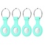 Case2go 4-Pack - Siliconen Hoesje geschikt voor Apple Airtag en Airtag 2 - Sleutelhanger - Turquoise