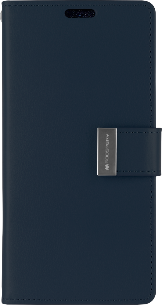 Hoesje geschikt voor Samsung Galaxy S21 Plus - goospery rich diary case - hoesje met pasjeshouder - donker blauw afbeelding