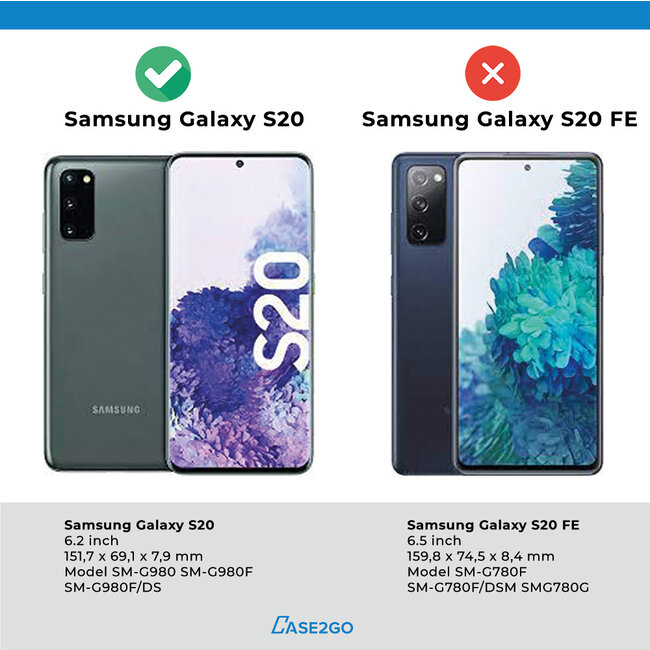 Hoesje geschikt voor Samsung Galaxy S20 - soft feeling case - back cover - donker blauw