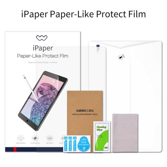 WIWU - Screenprotector geschikt voor Apple iPad Air 10.9 Inch 2020 - iPaper Screen protector - Transparant
