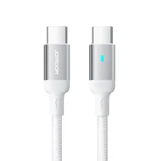Joyroom Joyroom - Light-speed Series - USB-C naar USB-C kabel - Nylon - 100W - 1,2 Meter - Wit