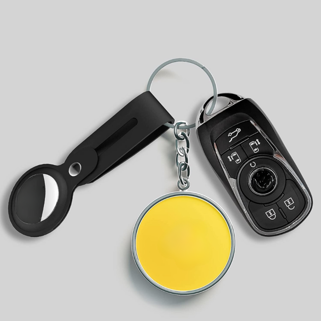 Case2go  -  Hoesje geschikt voor Apple Airtag en Airtag 2  -  Sleutelhanger  -  Hanger geschikt voor Airtag  - airtag-sleutelhanger - airtag houder - airtag case - air tag hoesje - airtag cover - Zwart