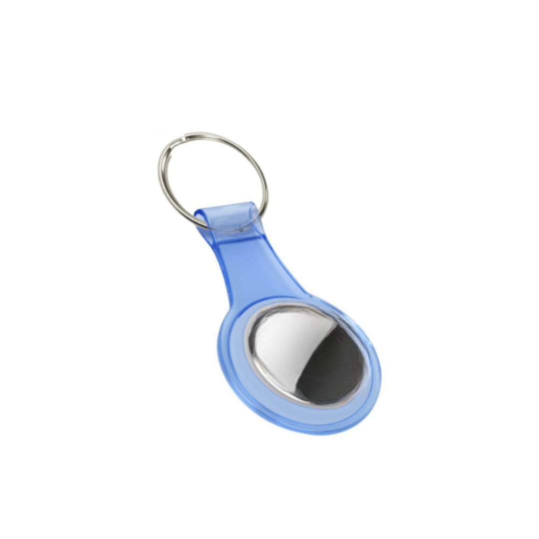 Case2go - Hoesje geschikt voor Apple Airtag - Airtag-sleutelhanger - Siliconen case geschikt voor Airtag -Transparant Blauw afbeelding