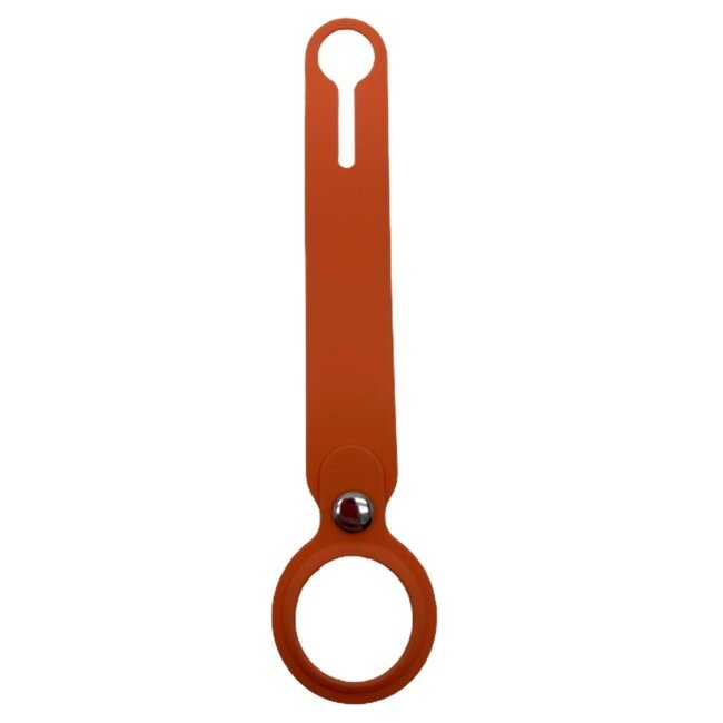 4-Pack Case2go - Hoesje geschikt voor Apple Airtag en Airtag 2 - Sleutelhanger - Hanger voor Airtag - Oranje