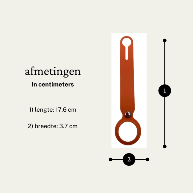 4-Pack Case2go - Hoesje geschikt voor Apple Airtag en Airtag 2 - Sleutelhanger - Hanger voor Airtag - Oranje