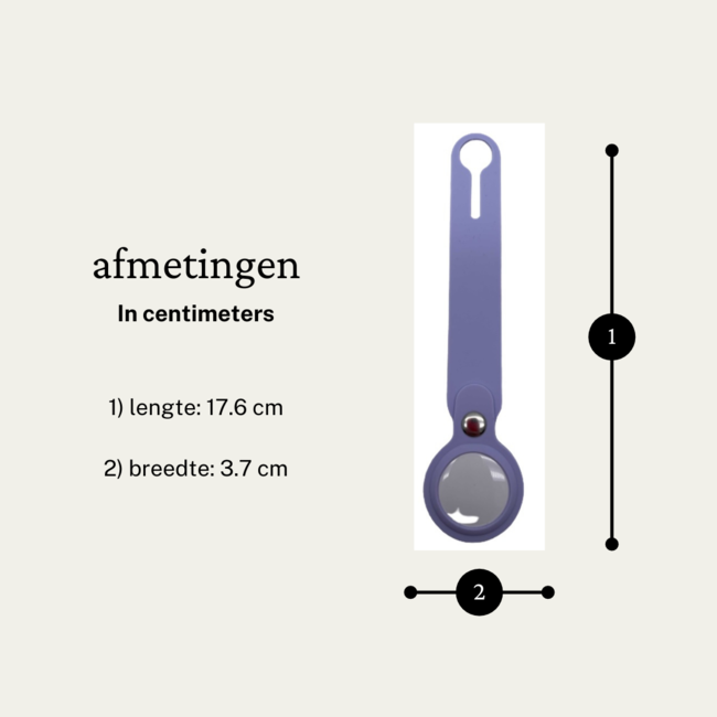 4-Pack Case2go - Hoesje geschikt voor Apple Airtag en Airtag 2 - Sleutelhanger - Hanger voor Airtag - Paars