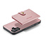 CaseMe - Telefoonhoesje geschikt voor Apple iPhone 16 - Back Cover - Met Magnetische Pasjeshouder - Roze
