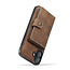 CaseMe - Telefoonhoesje geschikt voor Apple iPhone 16 Plus - Back Cover - Met Magnetische Pasjeshouder - Donker Bruin