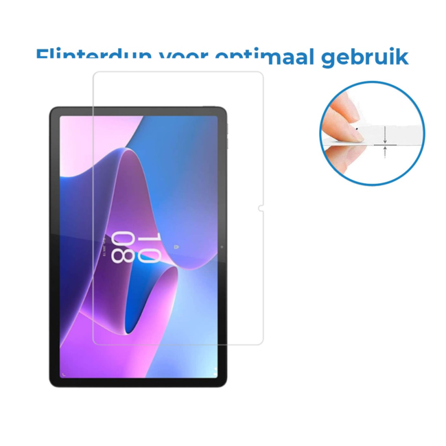 Case2go - Tablet Screenprotector geschikt voor Lenovo Yoga Tab Plus (2025) - 12.7 Inch - Tempered Glass - Case Friendly - Transparant