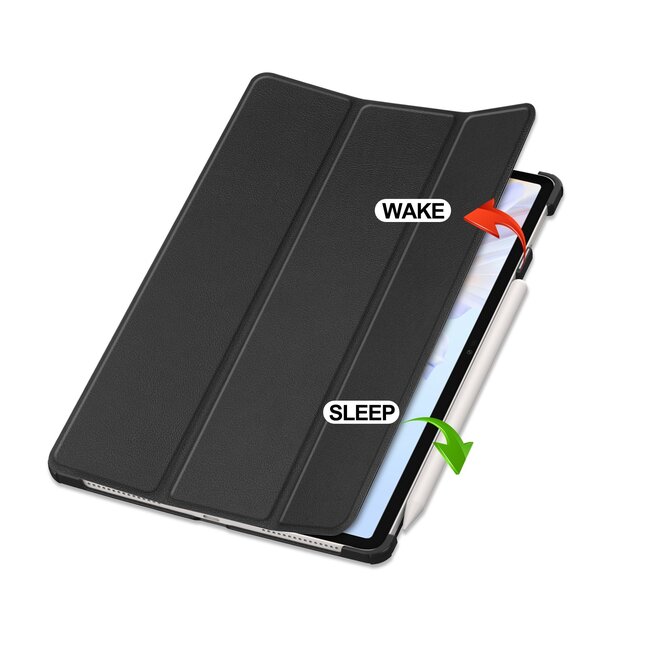 Case2go - Tablet hoes geschikt voor Honor Pad V9 - 11.5 Inch - Tri-Fold Book Case - Auto Wake/Sleep functie - Zwart