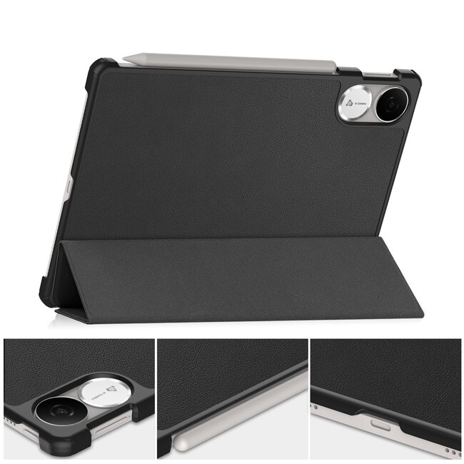 Case2go - Tablet hoes geschikt voor Honor Pad V9 - 11.5 Inch - Tri-Fold Book Case - Auto Wake/Sleep functie - Zwart