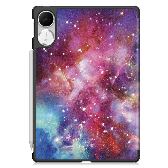 Case2go - Tablet hoes geschikt voor Honor Pad V9 - 11.5 Inch - Tri-Fold Book Case - Auto Wake/Sleep functie - Galaxy