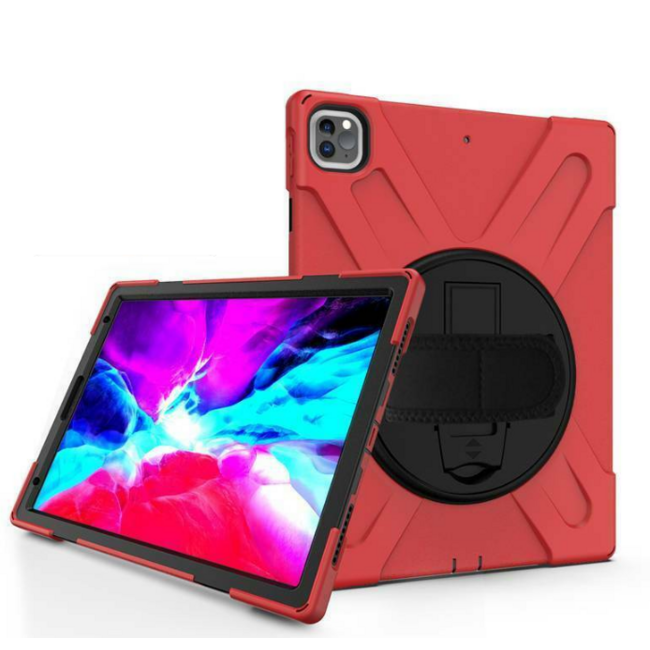 Tablet hoes geschikt voor iPad Pro 11 (2018/2020) Cover - Hand Strap Armor Case - Rood