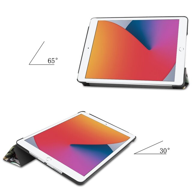 Hoozey - Tablet hoes geschikt voor Apple iPad 10.2 - 2021/2020/2019 - Book Case - Graffiti