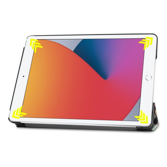 Hoozey - Tablet hoes geschikt voor Apple iPad 10.2 - 2021/2020/2019 - Book Case - Graffiti