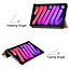 Tablet hoes geschikt voor Apple iPad Mini 7 (2024) - Tri-Fold Book Case - met Auto/Wake functie - Rosé-Goud