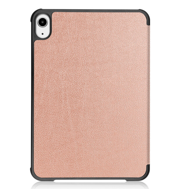 Tablet hoes geschikt voor Apple iPad Mini 7 (2024) - Tri-Fold Book Case - met Auto/Wake functie - Rosé-Goud