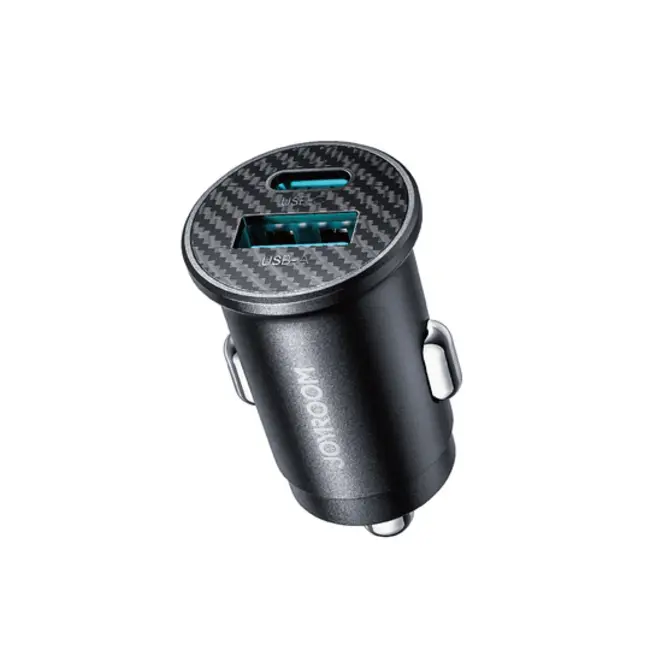 Joyroom - Autolader USB-A en USB-C - Auto Oplader USB - Sigarettenaansteker - Compact en veilig - 15W - Zwart