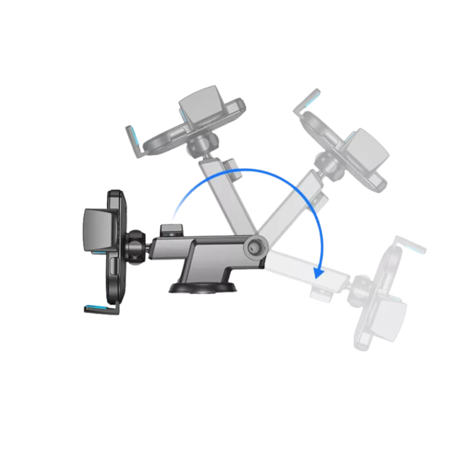 Joyroom - Stevige telefoon houder met zuignap - 360 Graden Draaibare houder - Telefoonhouder Dashboard - telefoonhouder auto zuignap - Uitschuifbare telefoon houder - Zwart