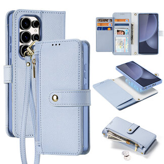 Dux Ducis Dux Ducis - Telefoon Hoesje geschikt voor Samsung Galaxy S25 Ultra - Hoesje geschikt voor Magsafe Magneet - 2 in 1 Wallet Book Case -  Lawa Series - Licht Blauw