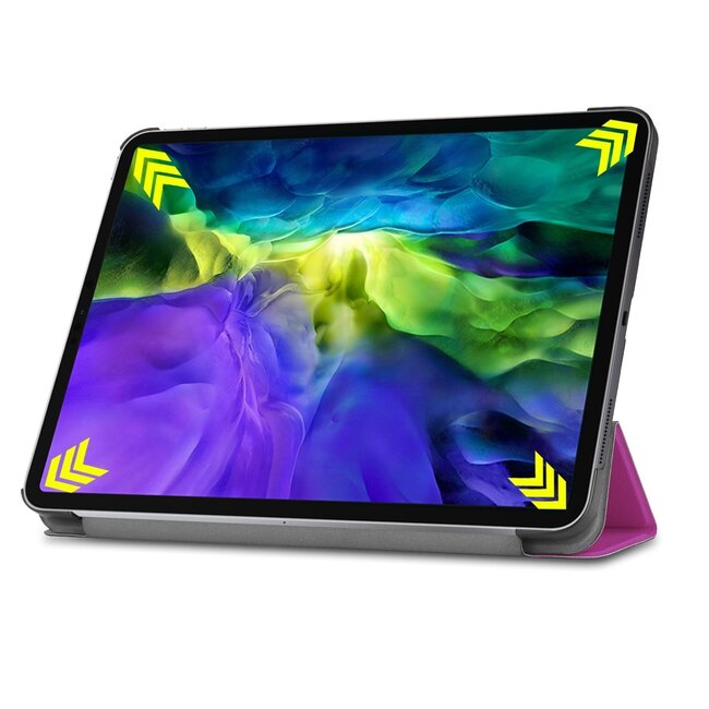 Tablet hoes voor Apple iPad Pro 2021 / 2020 tri-fold hoes - Case met Auto Wake/Sleep functie - Paars