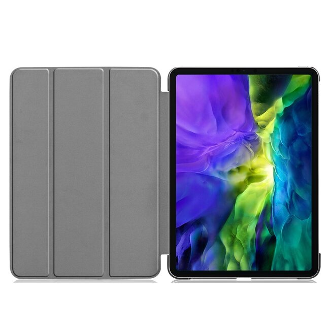 Tablet hoes voor Apple iPad Pro 2021 / 2020 tri-fold hoes - Case met Auto Wake/Sleep functie - Paars