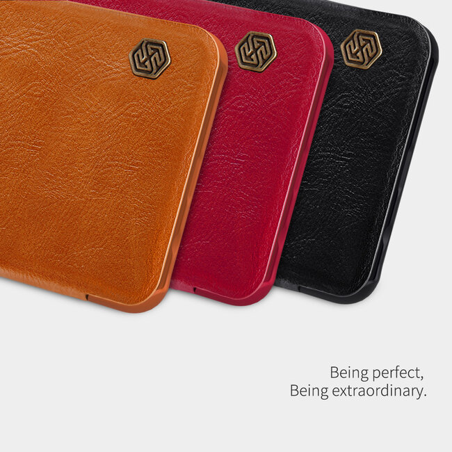 Hoesje geschikt voor Samsung Galaxy S21 Plus -Qin Leather Case - Flip Cover - Rood