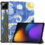 Case2go - Tablet hoes geschikt voor Xiaomi Redmi Pad SE 8.7 (2024) - Tri-fold hoes met Auto/Wake Functie - 8.7 inch - Sterrenhemel