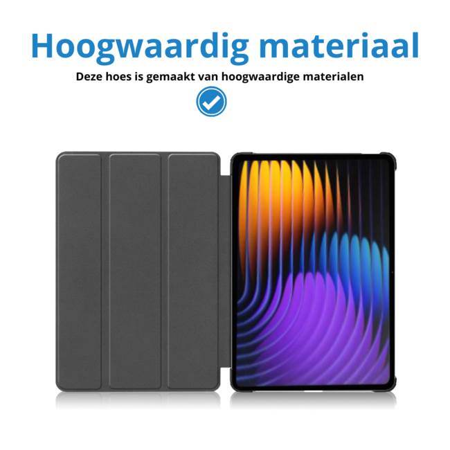 Case2go - Tablet hoes geschikt voor Xiaomi Redmi Pad SE 8.7 (2024) - Tri-fold hoes met Auto/Wake Functie - 8.7 inch - Sterrenhemel