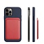 Magnetische Pasjeshouder - Geschikt voor iPhone 12/13/14/15/16 serie - Wallet Case Kaarthouder - PU Leer - Rood