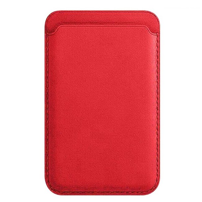 Magnetische Pasjeshouder - Geschikt voor iPhone 12/13/14/15/16 serie - Wallet Case Kaarthouder - PU Leer - Rood